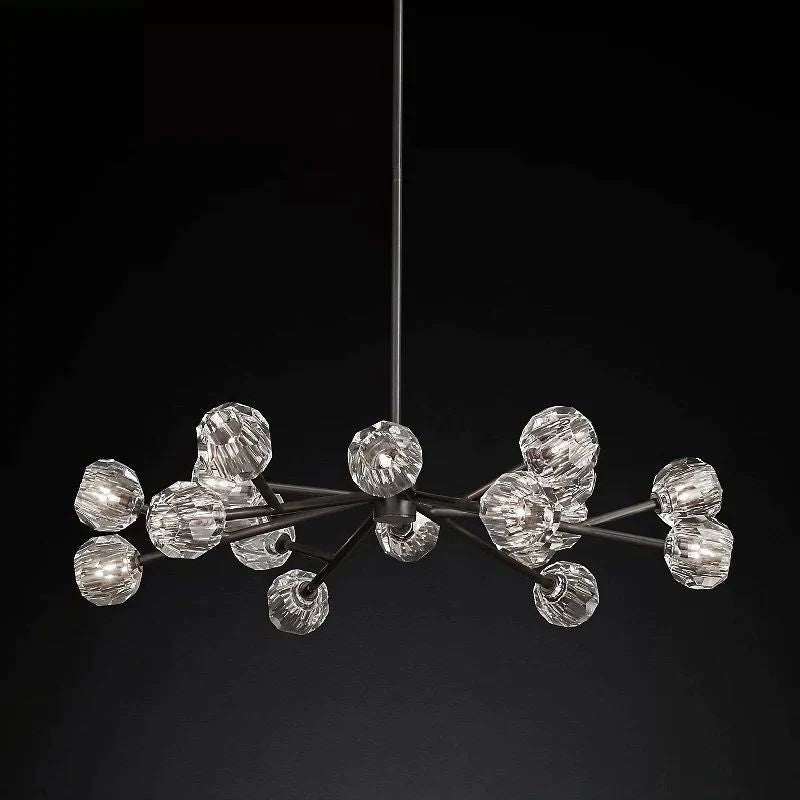 Kristina Glass Round Dining Room Chandelier 48"
