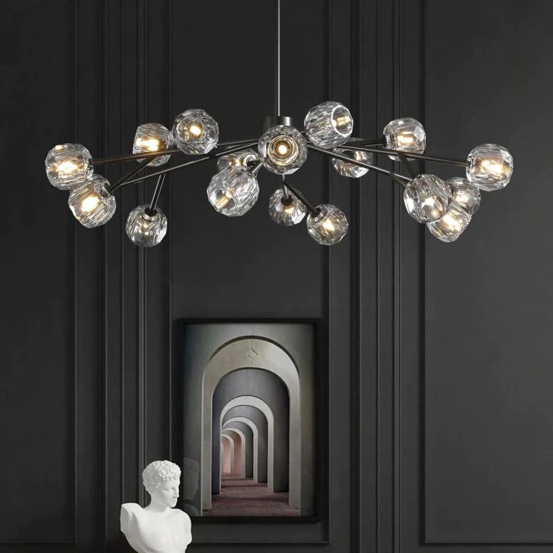 Kristina Glass Round Dining Room Chandelier 48"