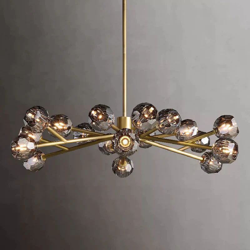 Kristina Glass Round Dining Room Chandelier 48"