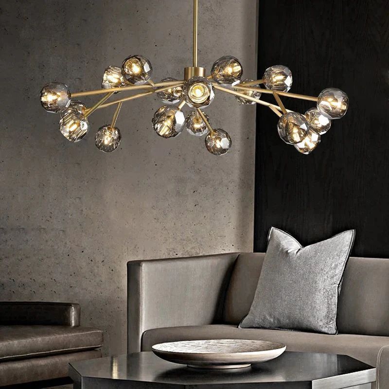 Kristina Glass Round Dining Room Chandelier 48"