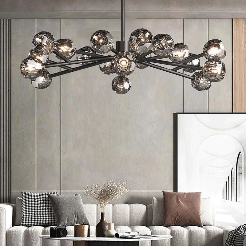 Kristina Glass Round Dining Room Chandelier 48"