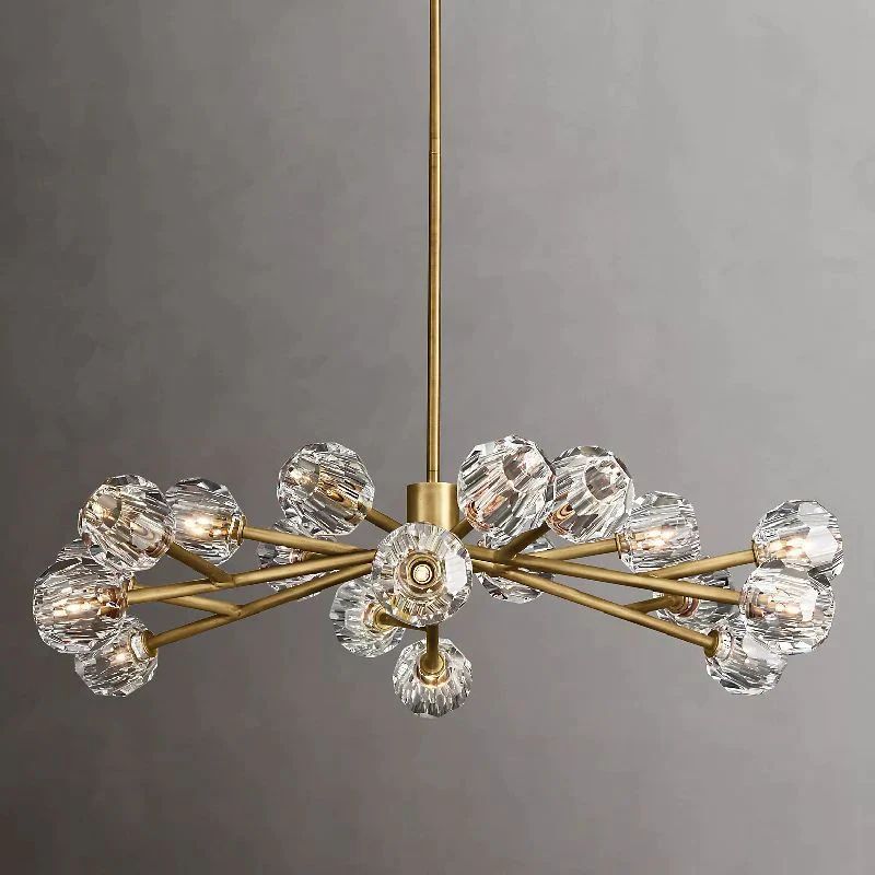 Kristina Glass Round Dining Room Chandelier 48"