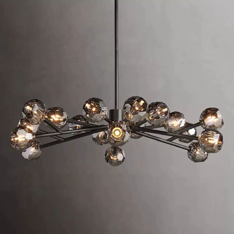 Kristina Glass Round Dining Room Chandelier 48"