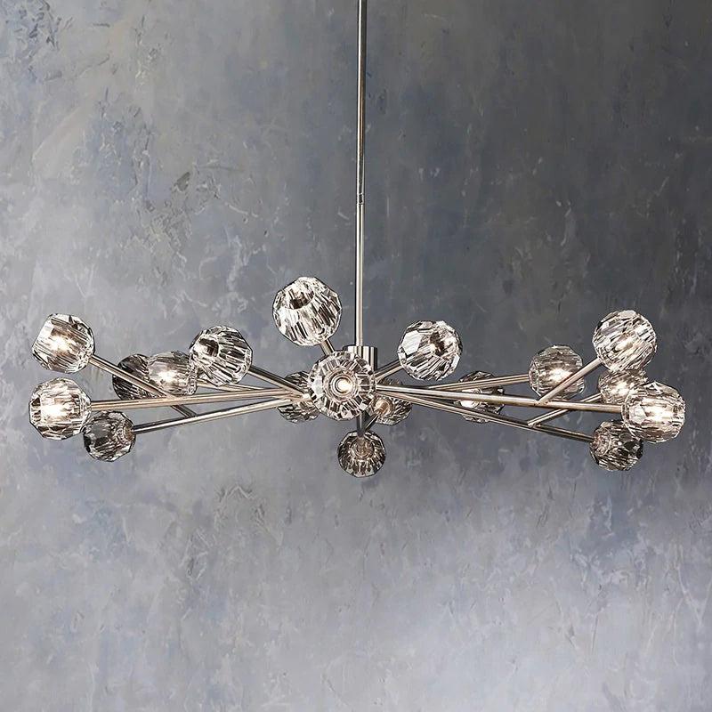 Kristina Glass Round Dining Room Chandelier 60"