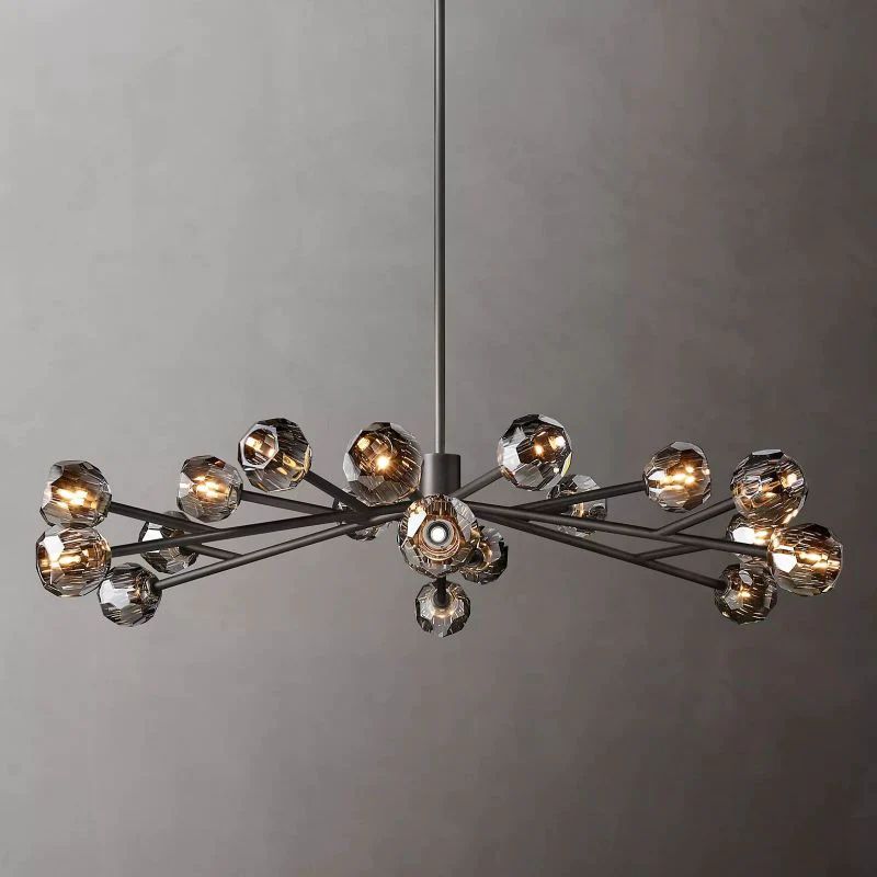 Kristina Glass Round Dining Room Chandelier 60"