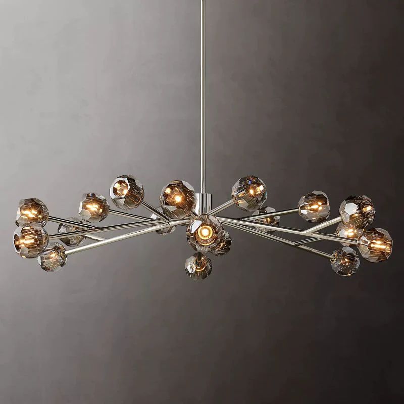 Kristina Glass Round Dining Room Chandelier 60"