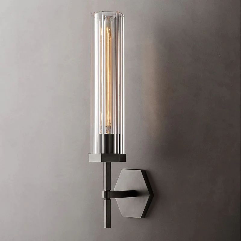 Lambet Hexagonal Grand Bathroom Wall Sconce