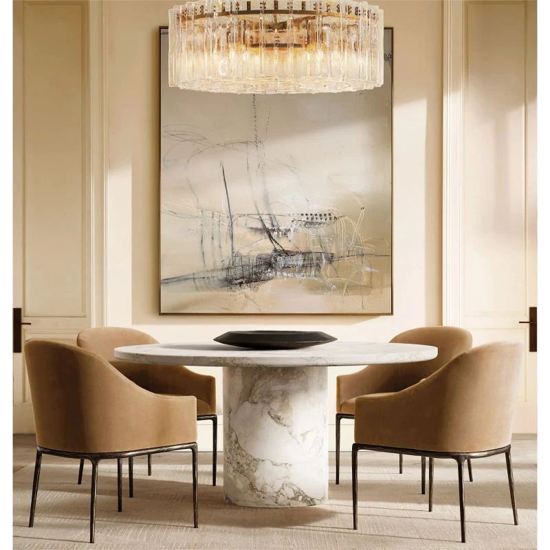 Lattica Round Living Room Chandelier 48"