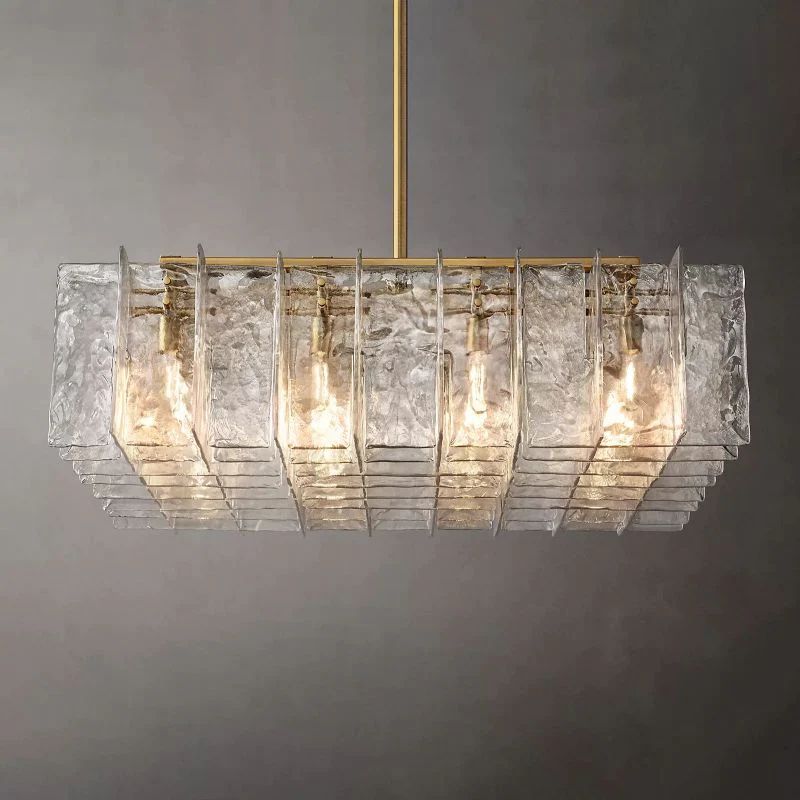 Lattica Square Chandelier 49" For Living Room