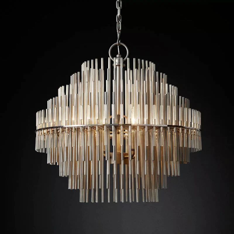 Lilian Sculpture Round Dining Room Chandelier 24"