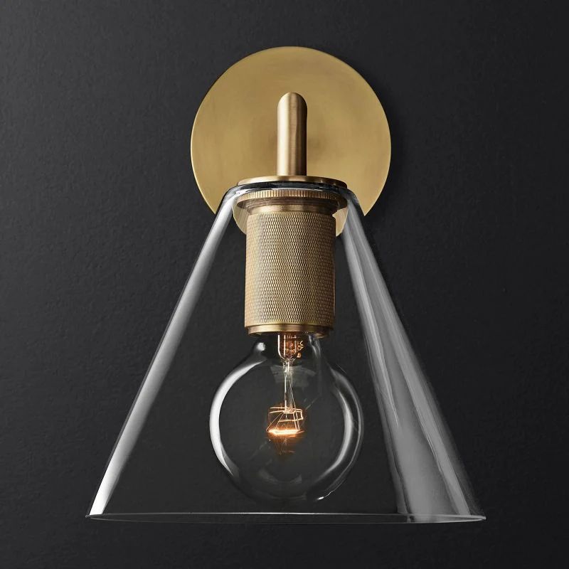 Mechanic Funnel Shade Bathroom Sconce