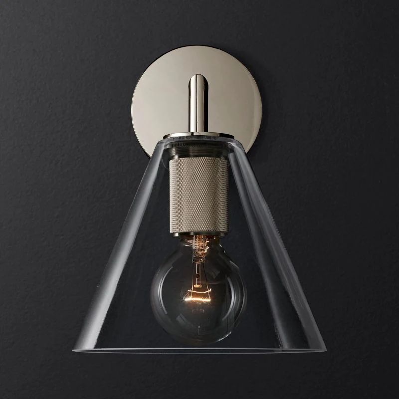 Mechanic Funnel Shade Bathroom Sconce
