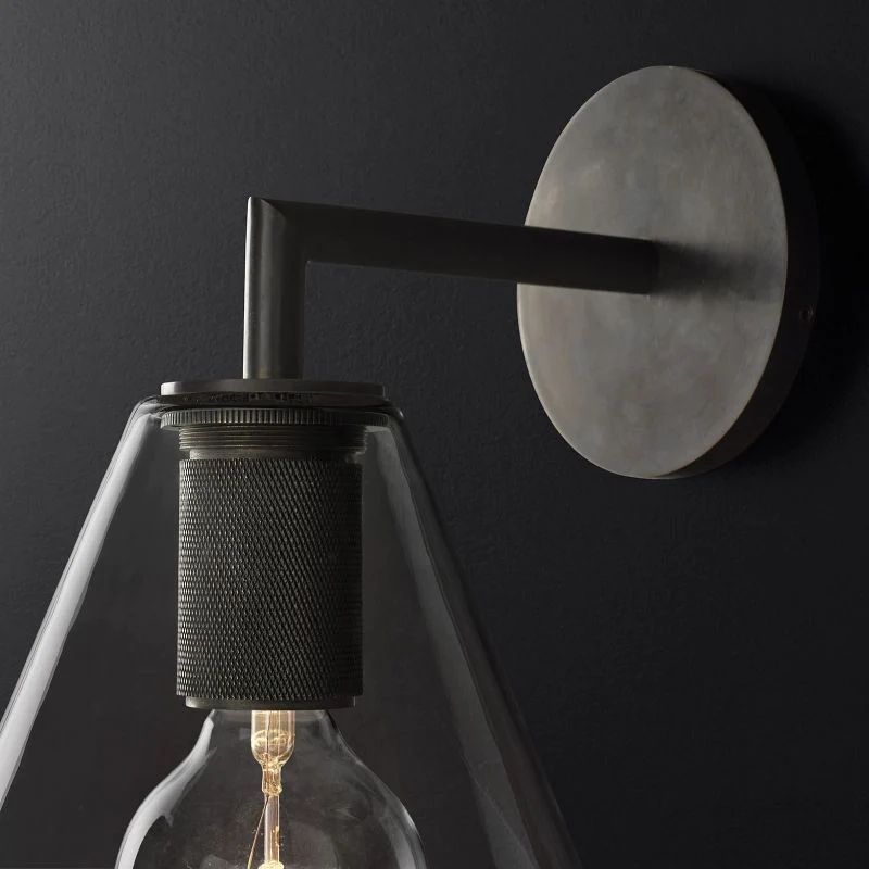 Mechanic Funnel Shade Bathroom Sconce