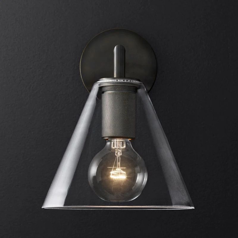 Mechanic Funnel Shade Bathroom Sconce