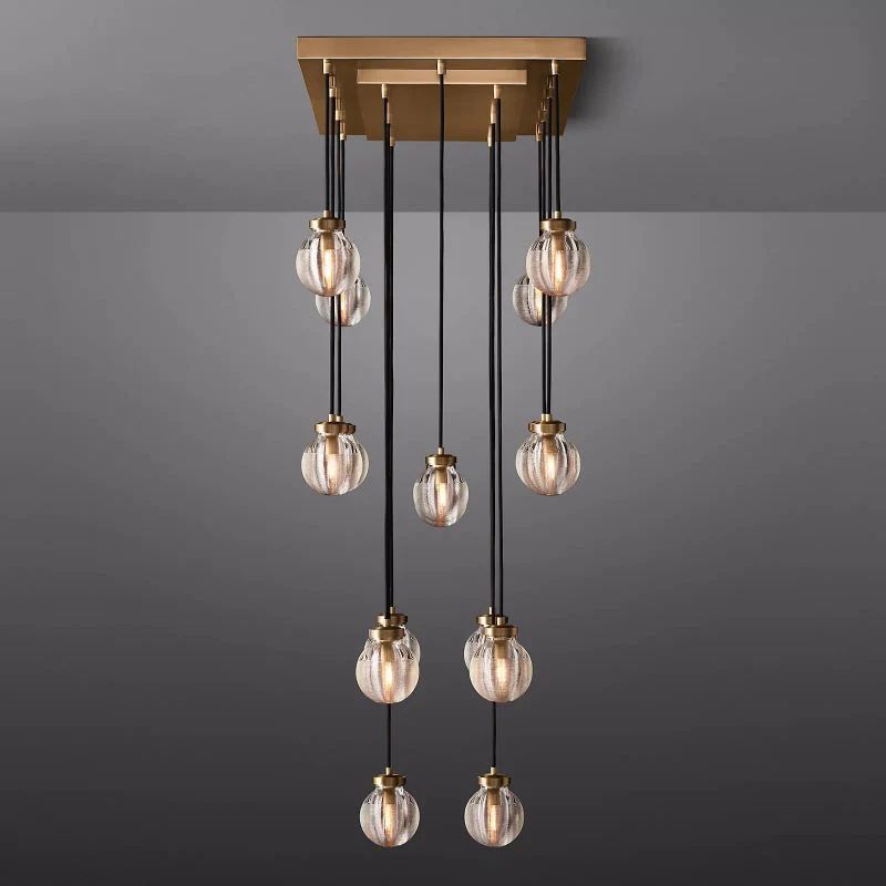 Pearl Rectangle Living Room Chandelier 36"