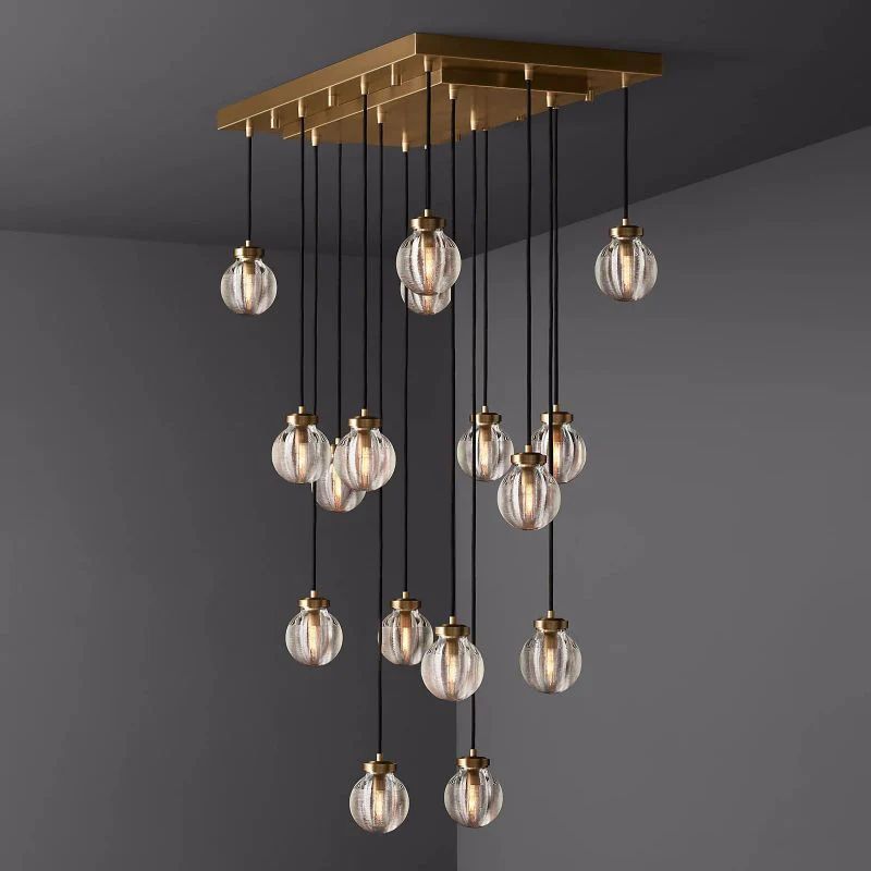 Pearl Rectangle Living Room Chandelier 36"