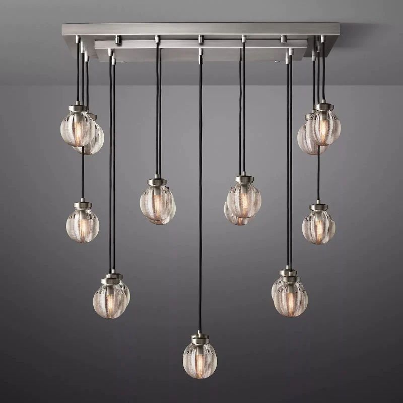 Pearl Rectangle Living Room Chandelier 36"