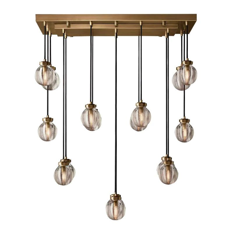 Pearl Rectangle Living Room Chandelier 36"
