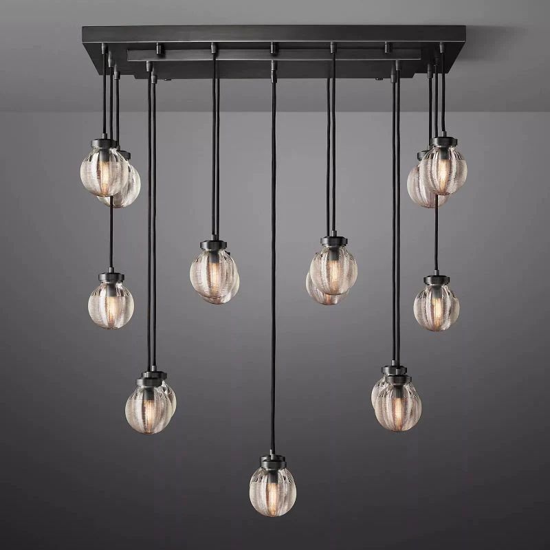 Pearl Rectangle Living Room Chandelier 36"