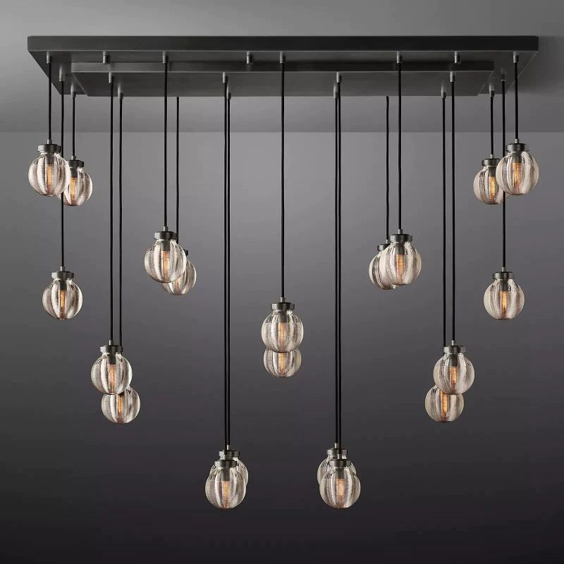 Pearl Rectangle Living Room Chandelier 54"