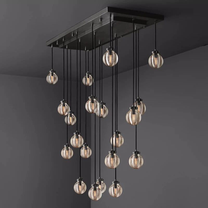 Pearl Rectangle Living Room Chandelier 54"