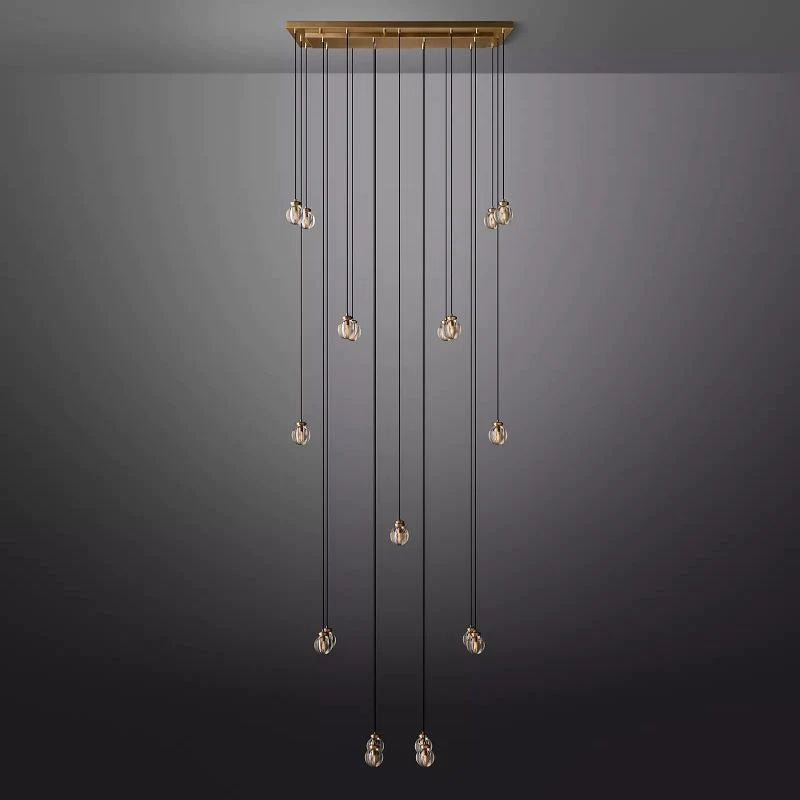 Pearl Rectangle Living Room Chandelier 54"