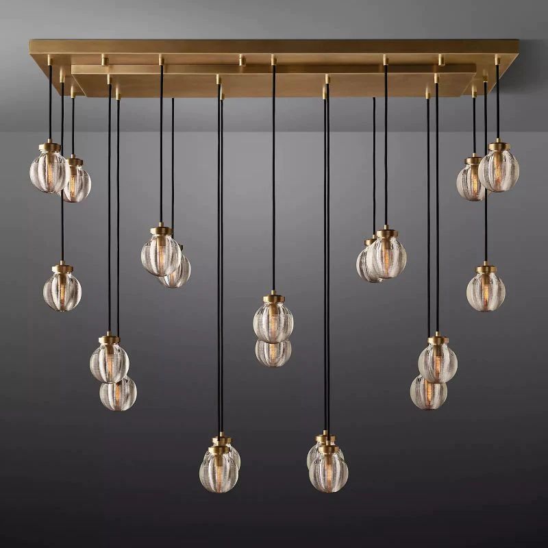 Pearl Rectangle Living Room Chandelier 54"