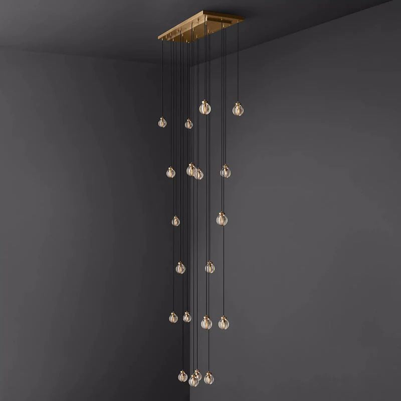 Pearl Rectangle Living Room Chandelier 54"