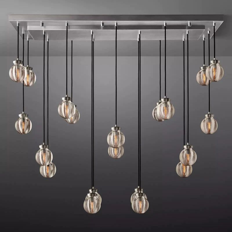 Pearl Rectangle Living Room Chandelier 54"
