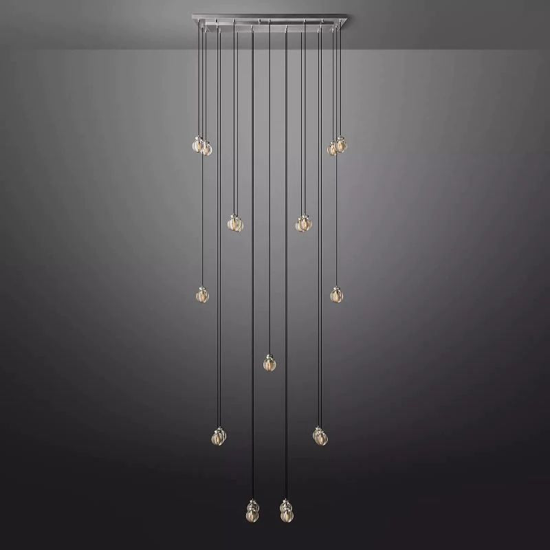 Pearl Rectangle Living Room Chandelier 54"