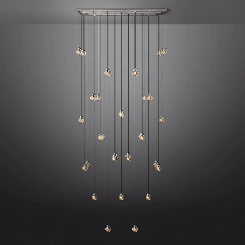 Pearl Rectangle Living Room Chandelier 72"