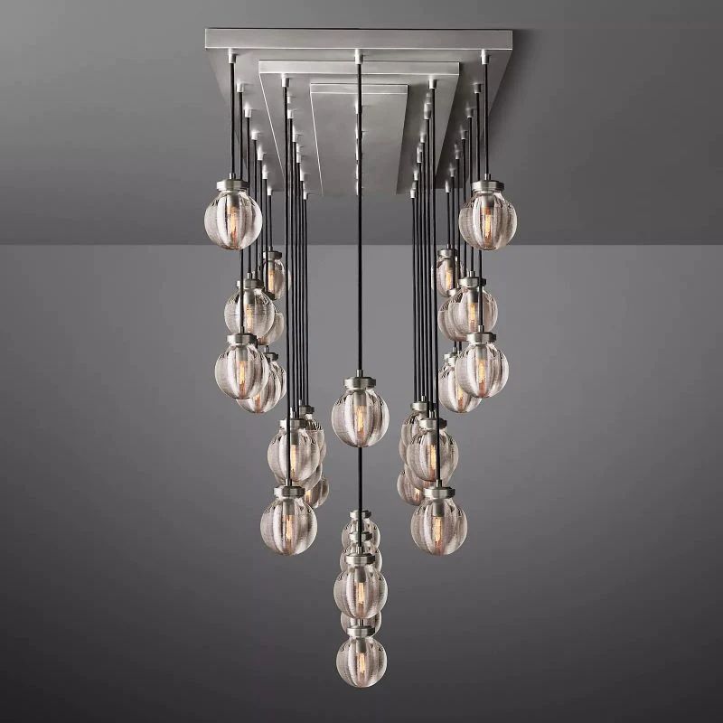Pearl Rectangle Living Room Chandelier 72"