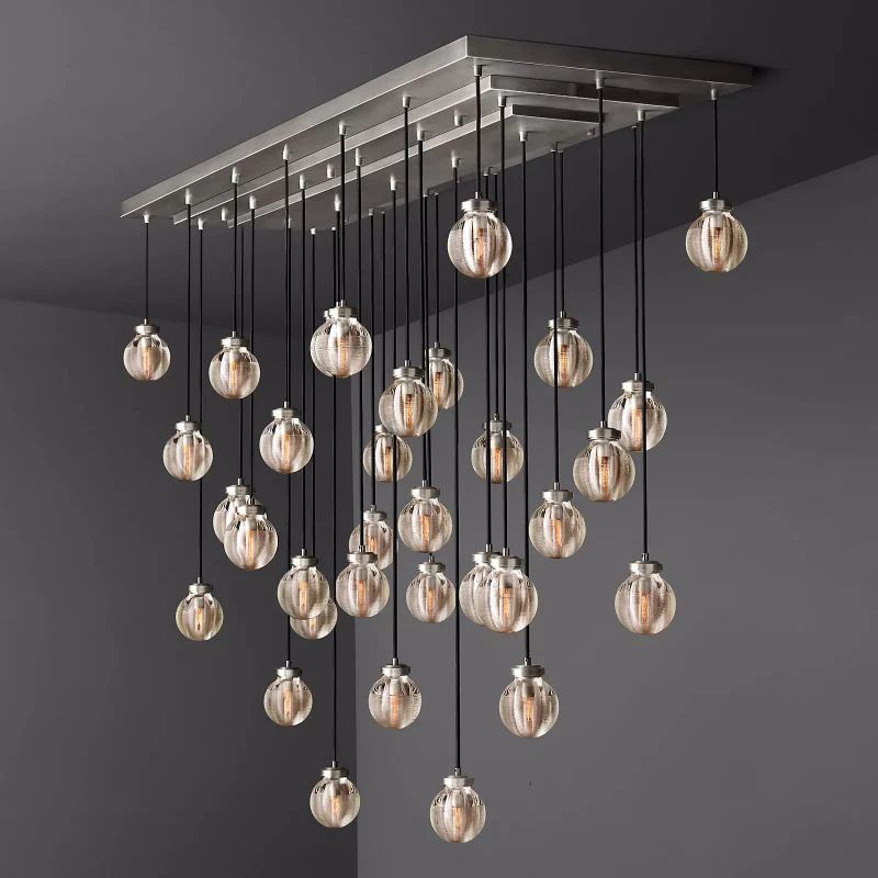 Pearl Rectangle Living Room Chandelier 72"