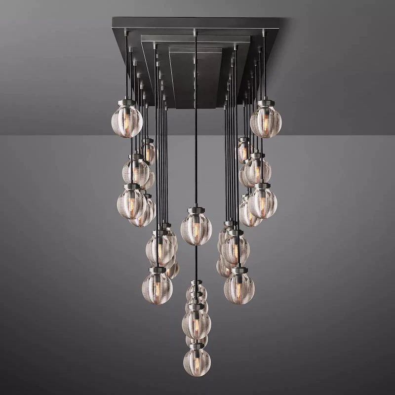 Pearl Rectangle Living Room Chandelier 72"