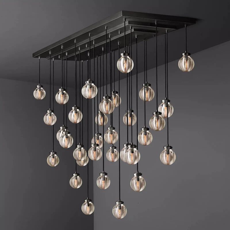 Pearl Rectangle Living Room Chandelier 72"