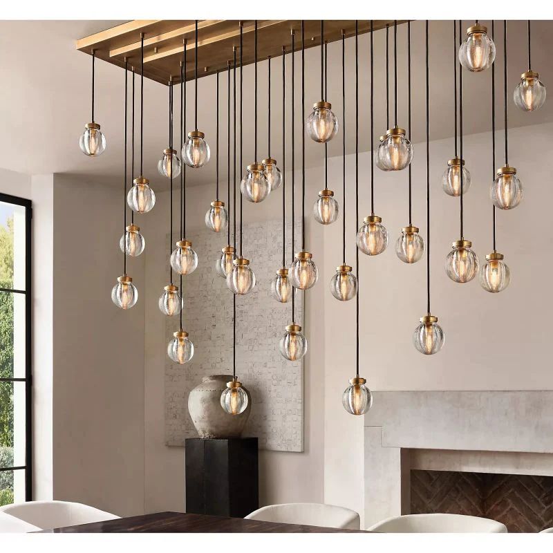 Pearl Rectangle Living Room Chandelier 72"
