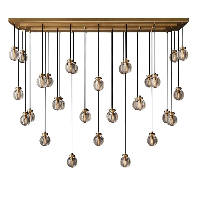 Pearl Rectangle Living Room Chandelier 72"