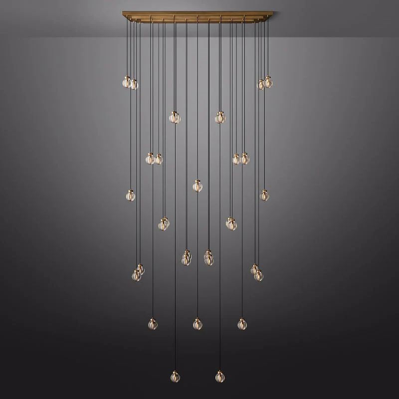 Pearl Rectangle Living Room Chandelier 72"