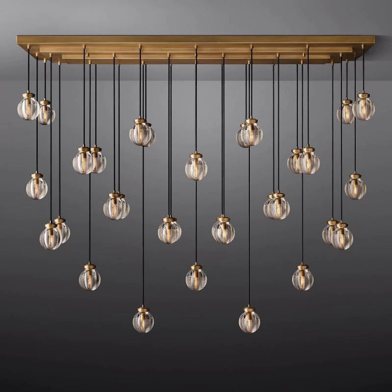 Pearl Rectangle Living Room Chandelier 72"