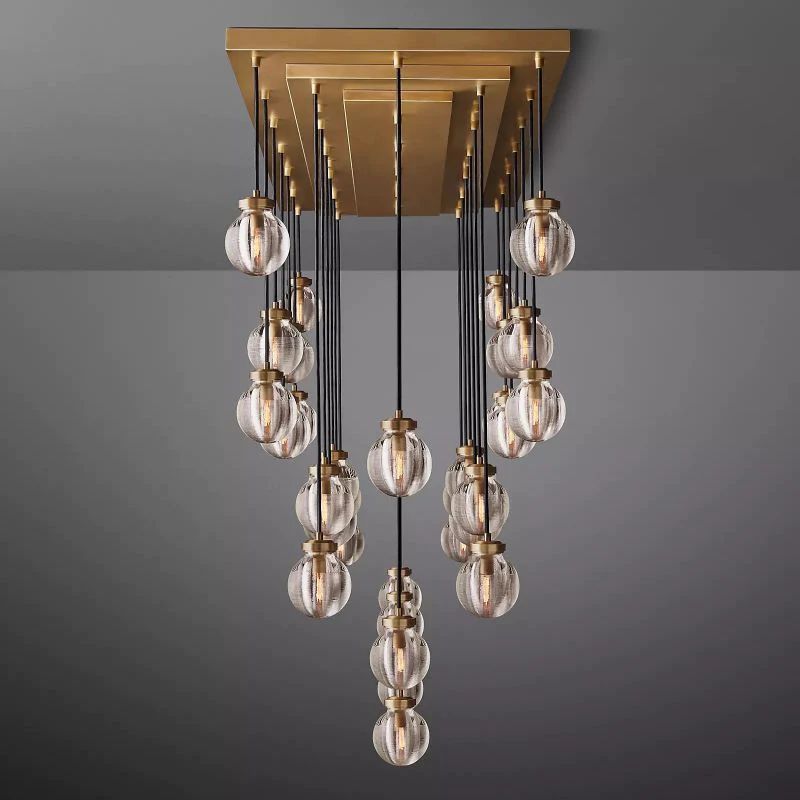 Pearl Rectangle Living Room Chandelier 72"