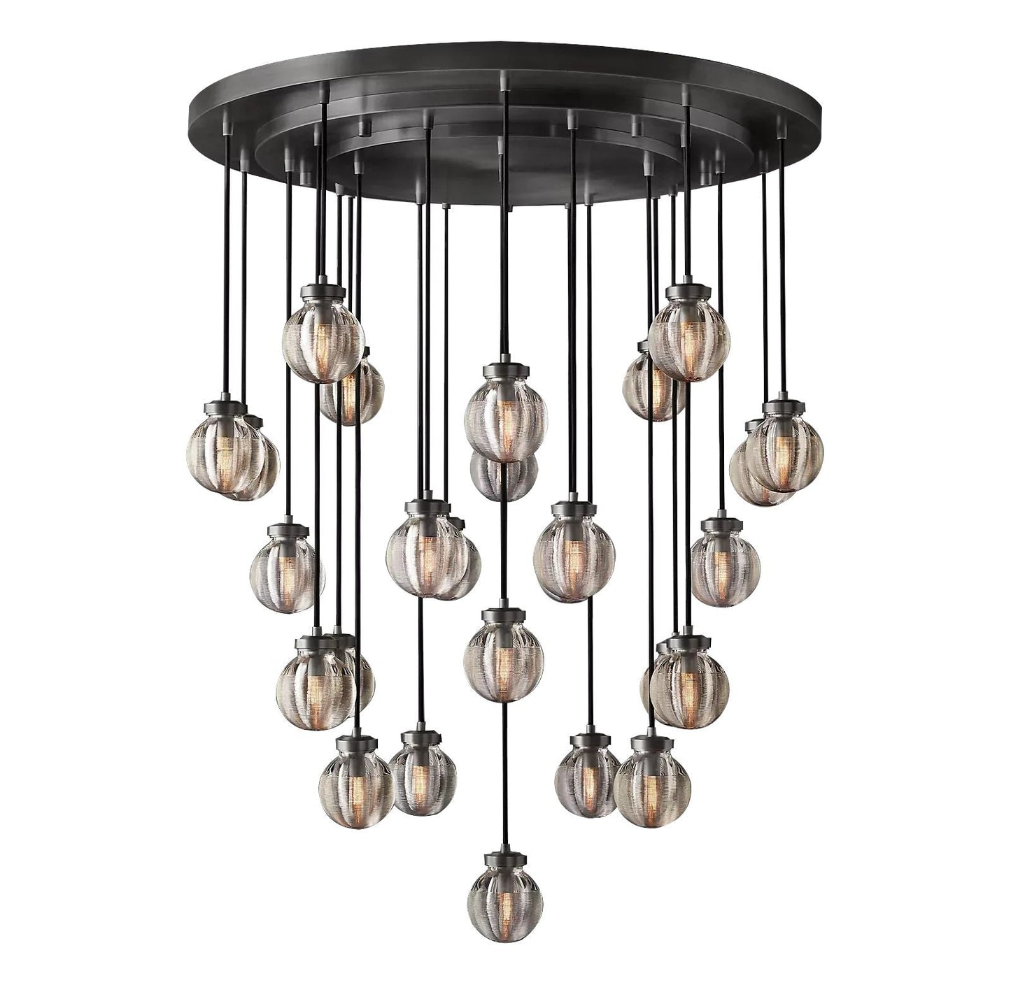 Pearl Round Living Room Chandelier 38"