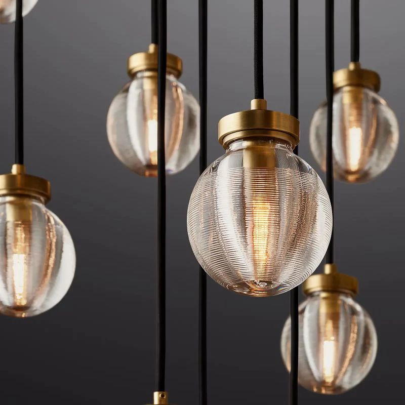 Pearl Round Chandelier 60" For Living Room