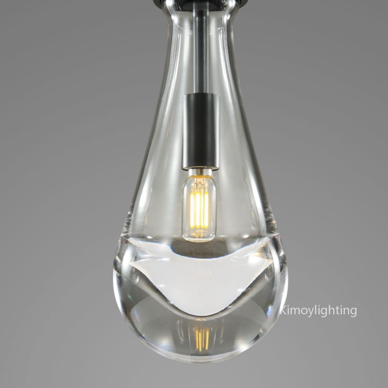 Raindrop Linear Dining Room Chandelier 5 Lights 36"L