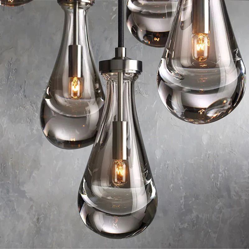 Raindrop Round Bed Room Chandelier 18"