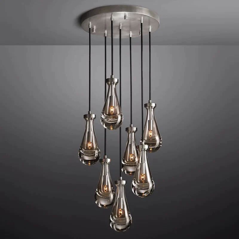 Raindrop Round Bed Room Chandelier 18"
