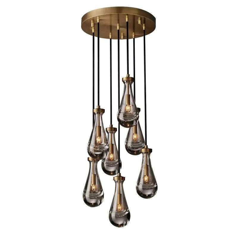 Raindrop Round Bed Room Chandelier 18"