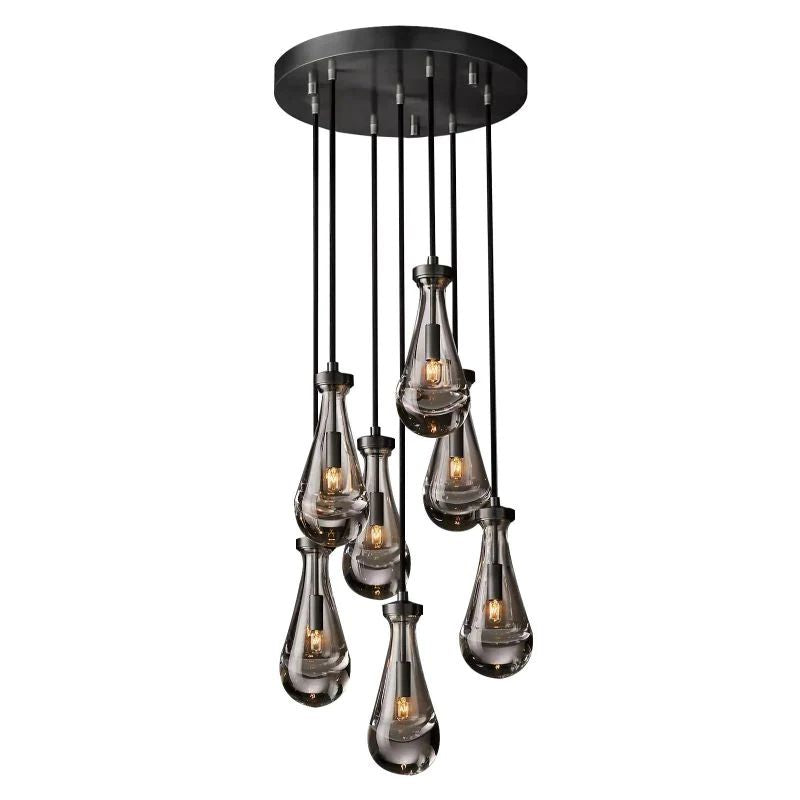 Raindrop Round Bed Room Chandelier 18"