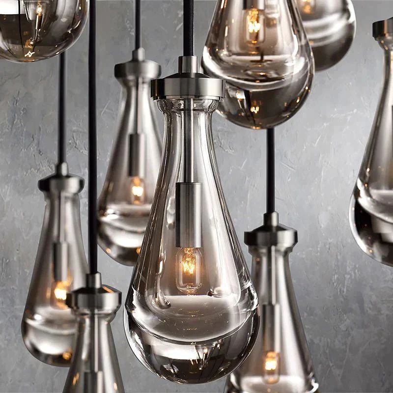 Raindrop Round Living Room Chandelier 60"