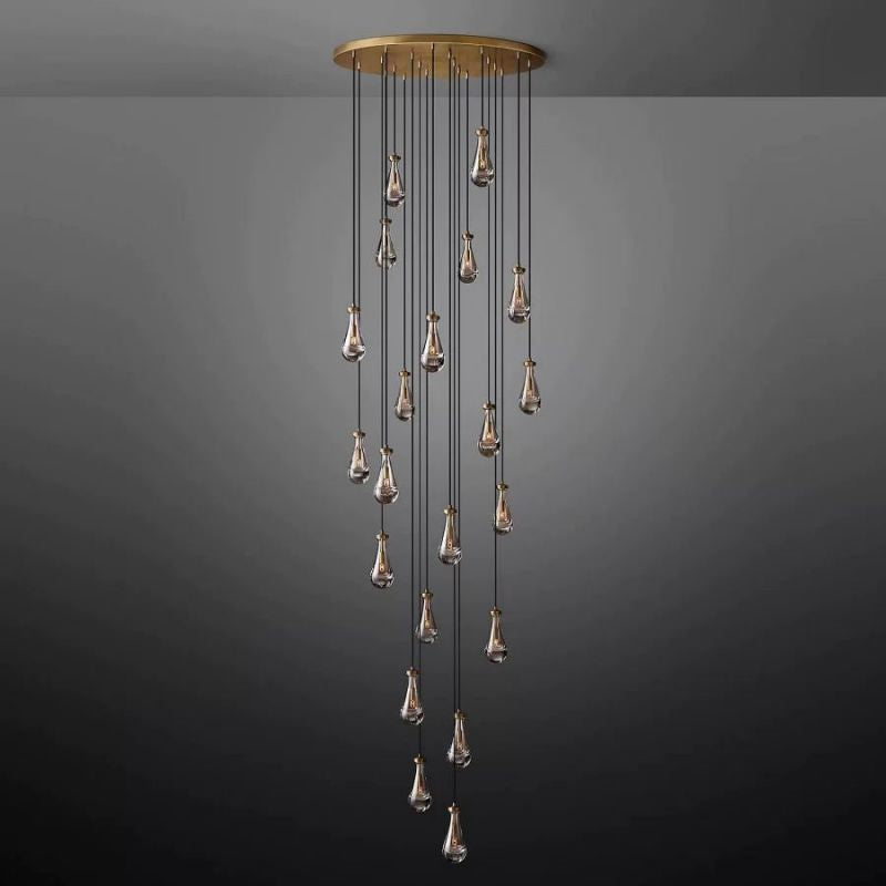 Raindrop Round Living Room Chandelier 47"