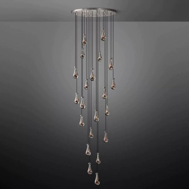 Raindrop Round Living Room Chandelier 47"